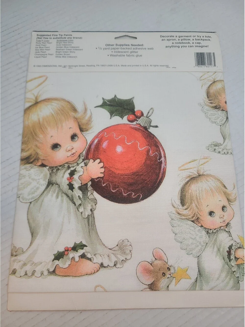 Lot 2 Dimensions Vintage No Sew Appliques Fashion Art #80117/80114 Christmas NOS